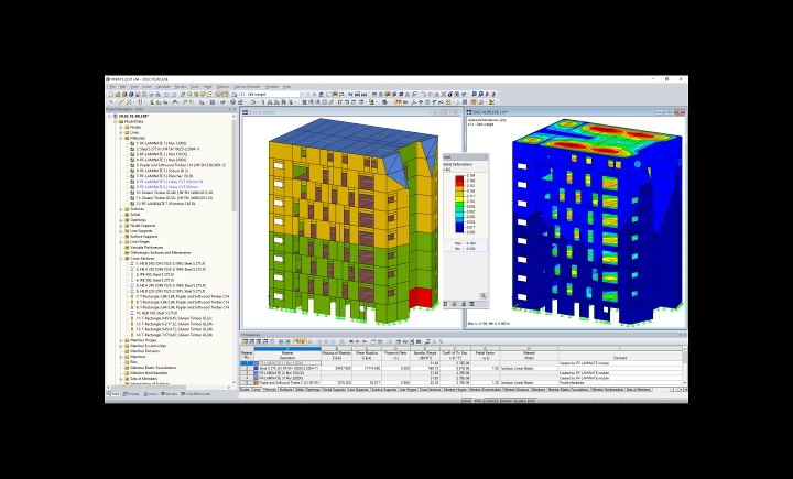 RFEM-Modell des Hochhauses (© Ingénierie Bois)